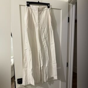 H&M Women's Cream Striped Pants